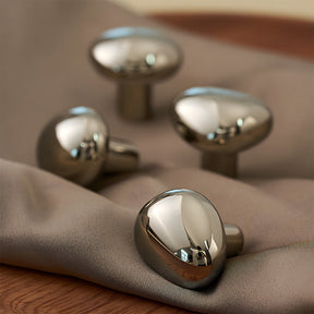 Organic Pebble Brushed Mushroom Cupboard Knobs