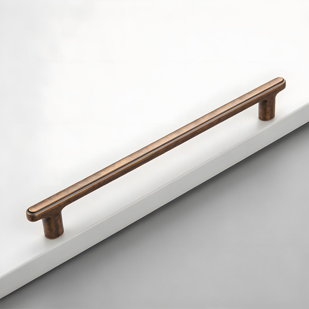 Modern Zinc Alloy T Bar Knobs & Grooved Bar Cabinet Pulls