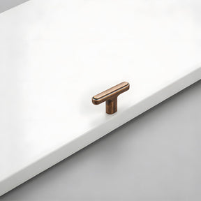Modern Zinc Alloy T Bar Knobs & Grooved Bar Cabinet Pulls