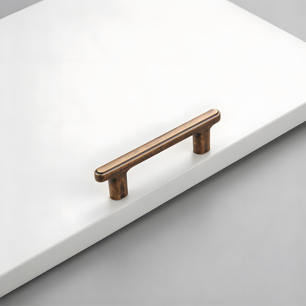 Modern Zinc Alloy T Bar Knobs & Grooved Bar Cabinet Pulls