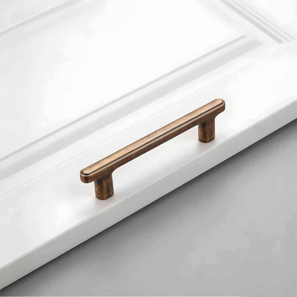 Modern Zinc Alloy T Bar Knobs & Grooved Bar Cabinet Pulls