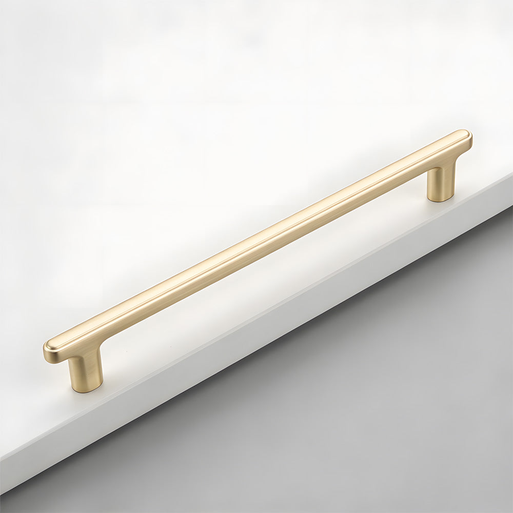 Modern Zinc Alloy T Bar Knobs & Grooved Bar Cabinet Pulls