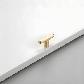 Modern Zinc Alloy T Bar Knobs & Grooved Bar Cabinet Pulls
