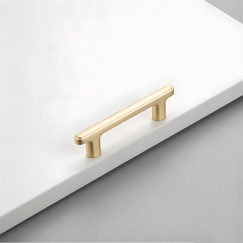 Modern Zinc Alloy T Bar Knobs & Grooved Bar Cabinet Pulls