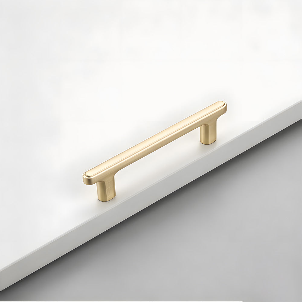 Modern Zinc Alloy T Bar Knobs & Grooved Bar Cabinet Pulls