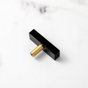 Light Luxury Marble Brass Square Cabinet Handles