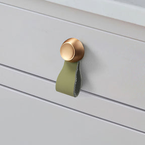 Modern Design Leather Cabinet Drawer Handles and Knobs