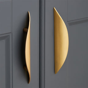 Gold Black Curved Wardrobe Handles