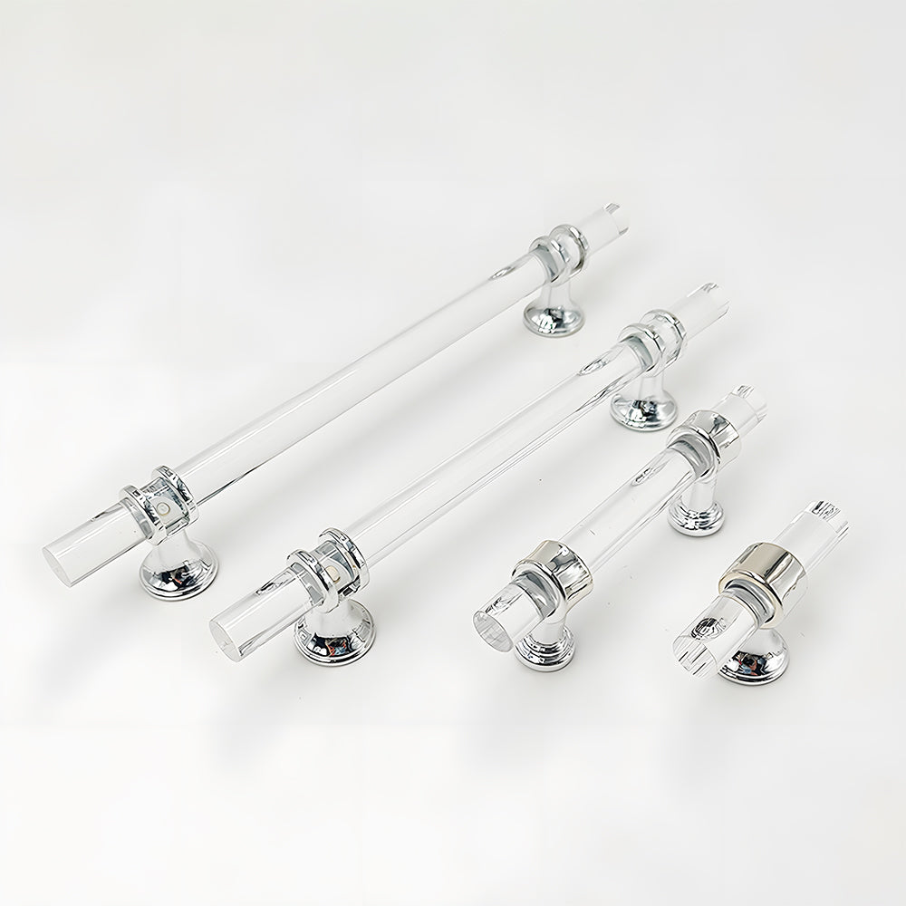 Simple Acrylic Transparent Bathroom Cabinet Handles