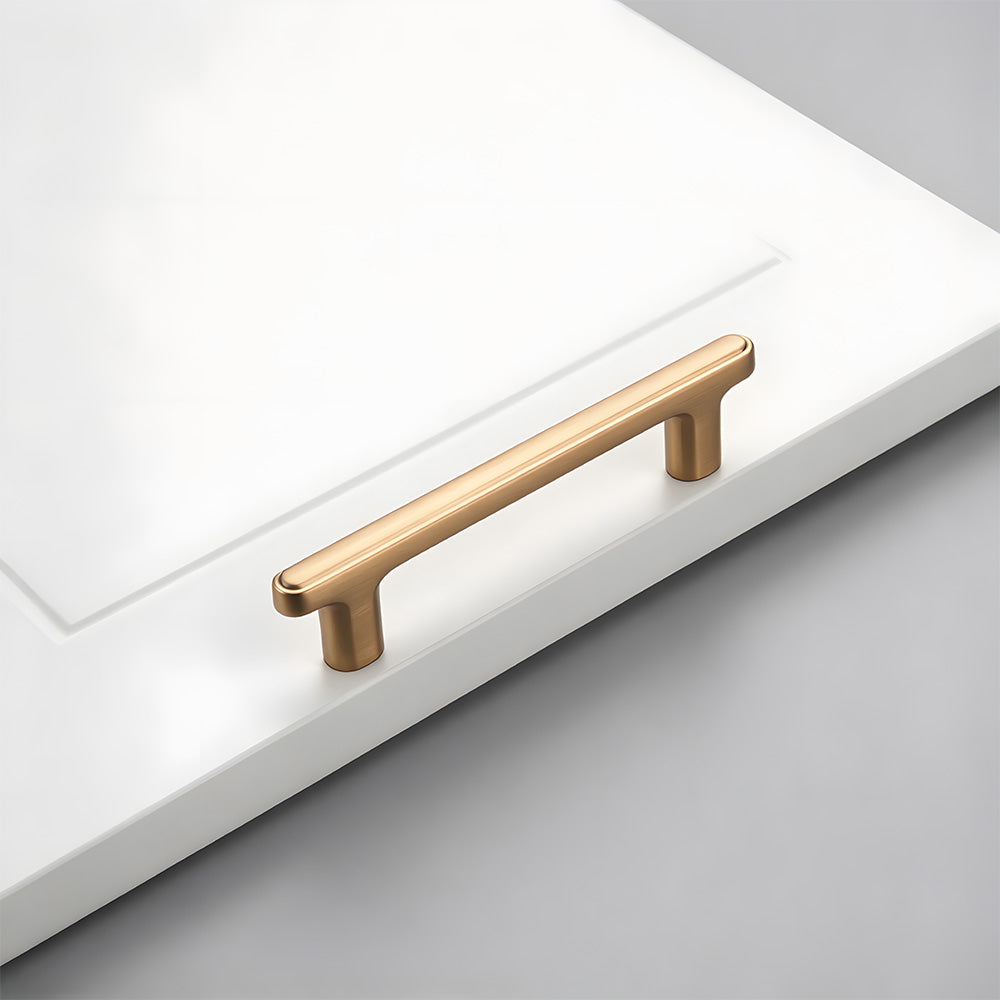 Modern Zinc Alloy T Bar Knobs & Grooved Bar Cabinet Pulls