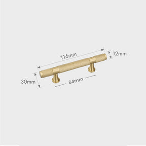 Solid Brass Knurled Cupboard Bar Handles