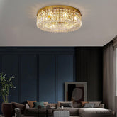 Modern Round Crystal Ceiling Light for Living Room Bedroom Hallway
