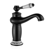 Traditional  Solid Brass Single Hole Basin Tap_Black