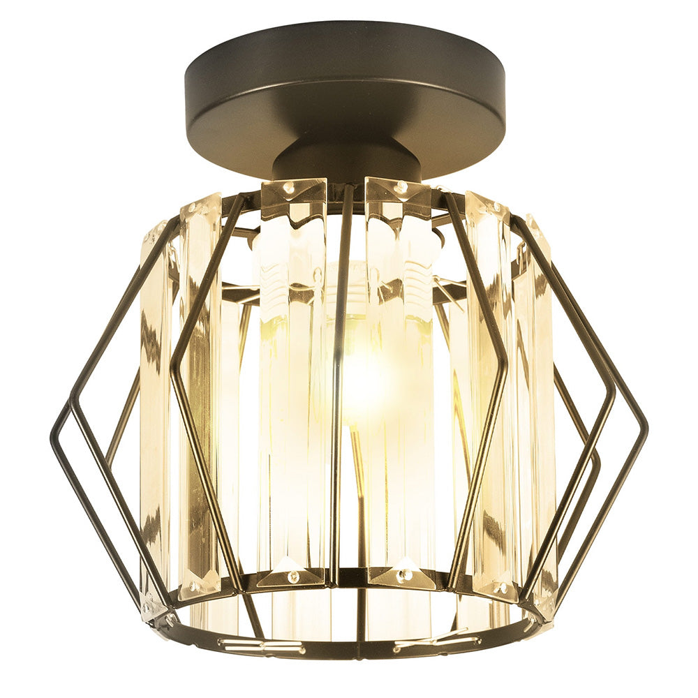 Geometric Bedroom Crystal Glass Ceiling Lights