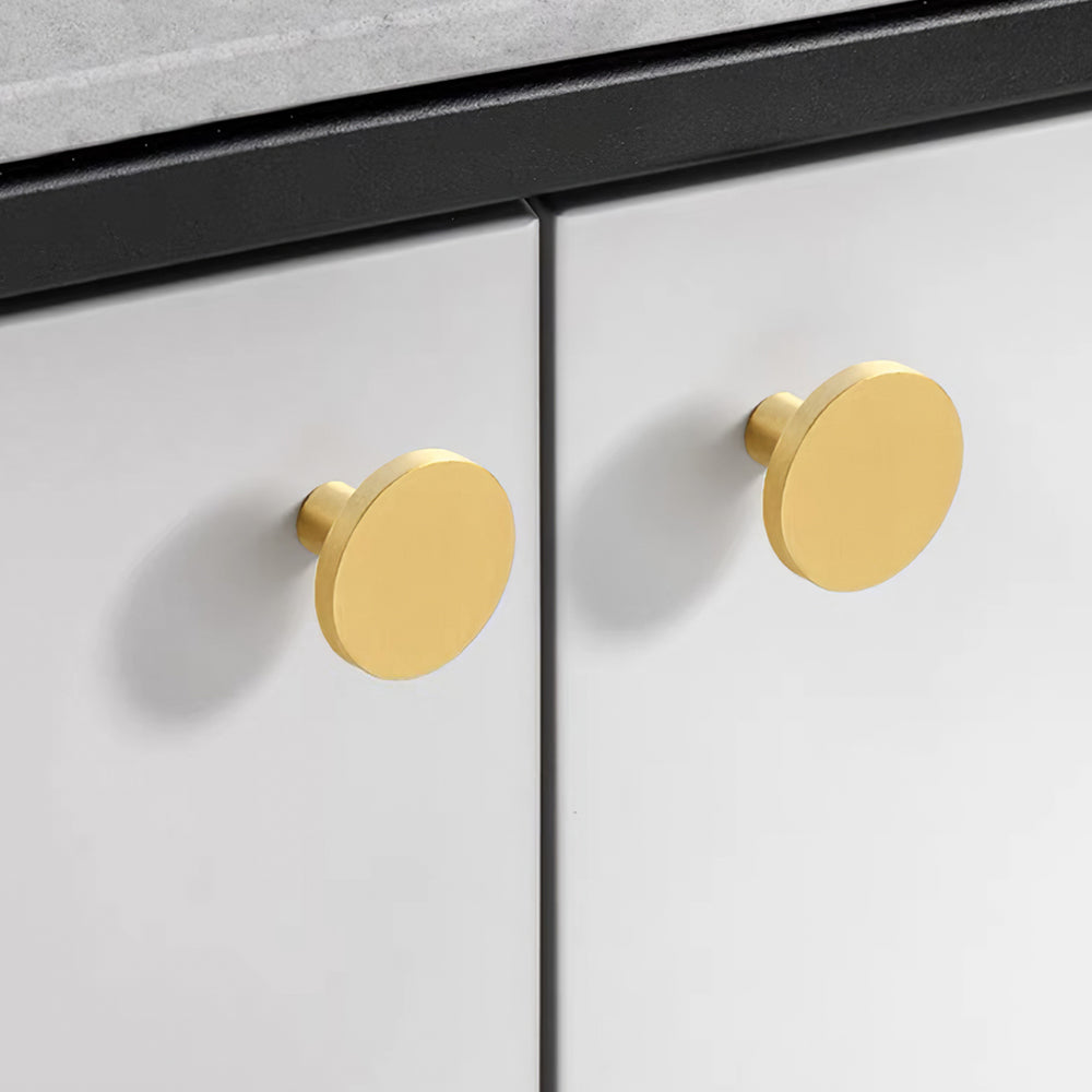 Modern Simple Brass Gold Cabinet Handles