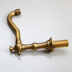 Brass Dual Cross Handles 3 Hole Basin Tap_Bronze