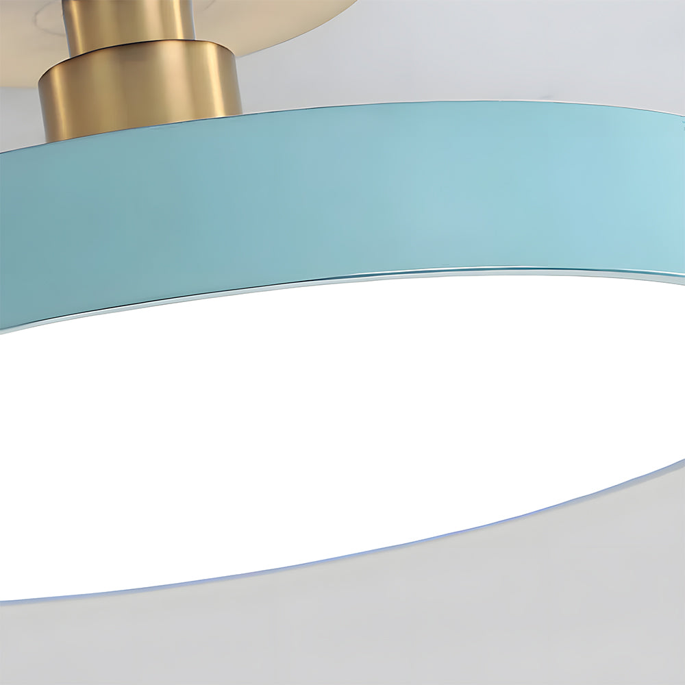 Modern Concise Circular LED Semi Flush Mount Ceiling Light