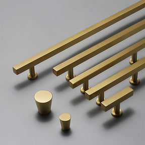 Modern Elegant Brass Kitchen Cabinet Handles