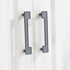 Modern Square Leather Cabinet Handles