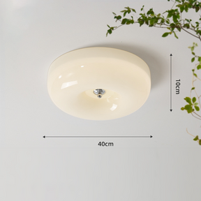 Cream Round Ceiling Lamp Glass Ceiling Light