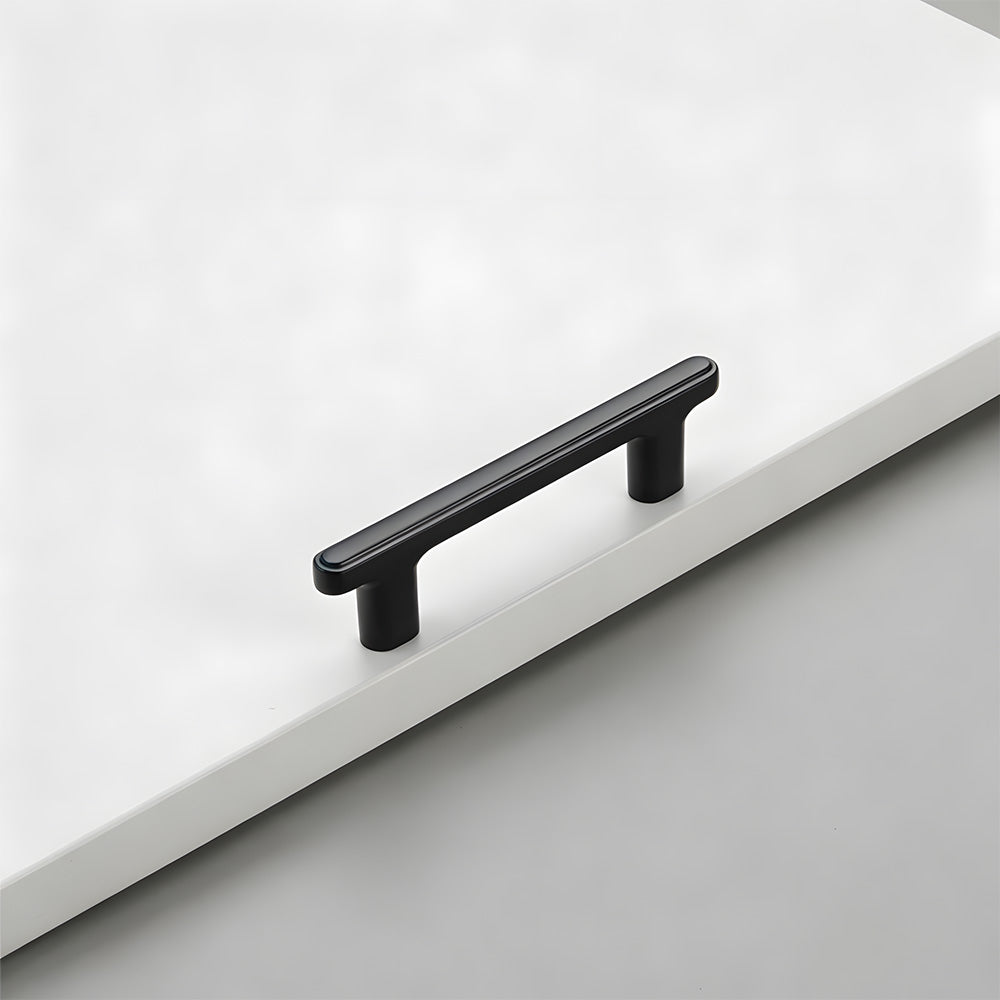 Modern Zinc Alloy T Bar Knobs & Grooved Bar Cabinet Pulls