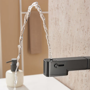 360° Rotation Liftable Bathroom Tap with LED Digital Display_Gunmetal Gray