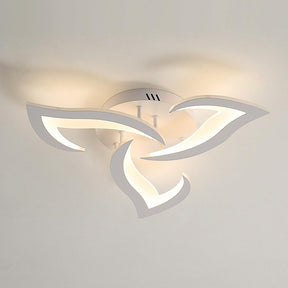 Contemporary Flower Shape Iron Living Room LED Ceiling Light