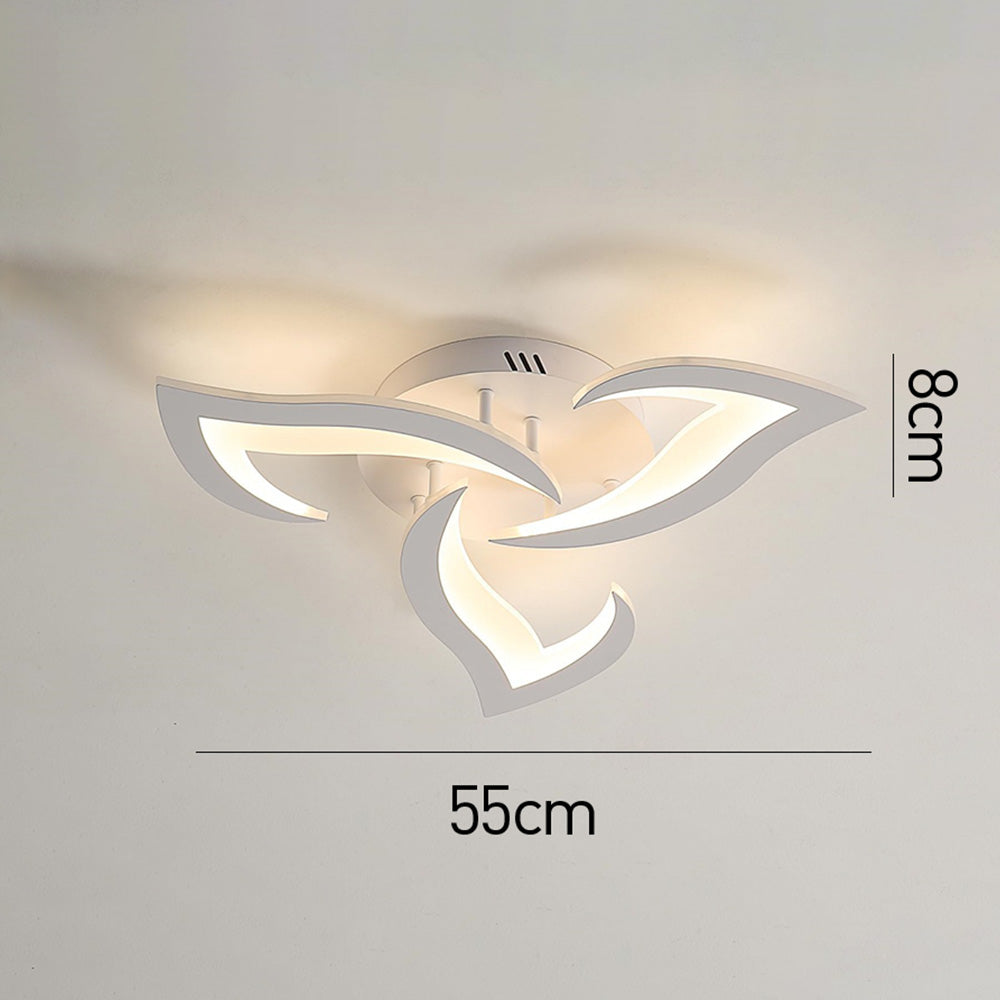 Contemporary Flower Shape Iron Living Room LED Ceiling Light