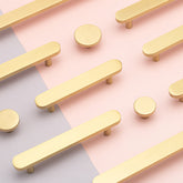 Modern Simple Brass Gold Cabinet Handles