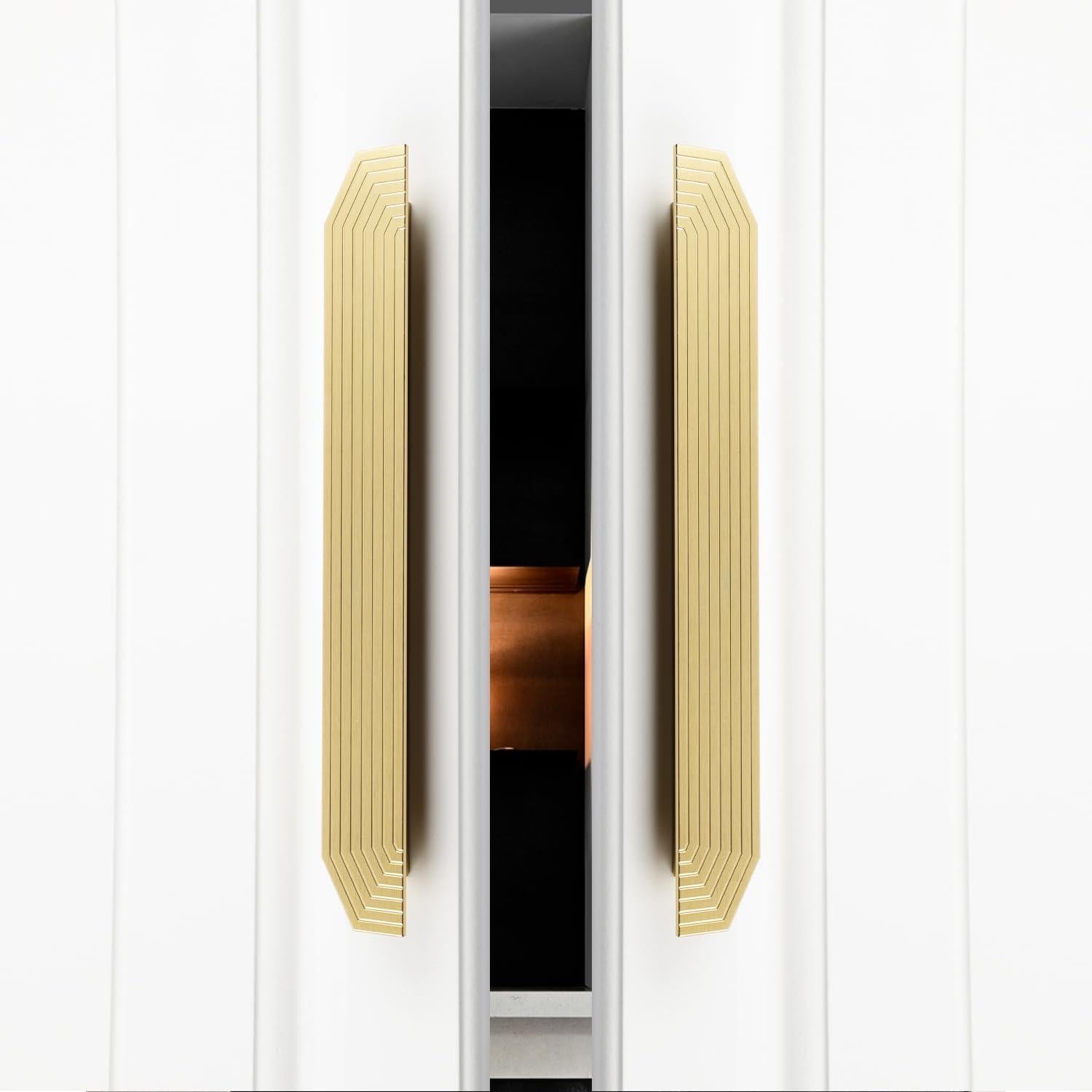 Unique Modern Semi-Circular Aluminum Alloy Gold Kitchen Cabinet Door Handle