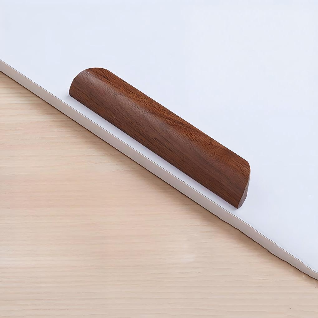 Minimalist Walnut Wood Finger Edge Cabinet Pulls