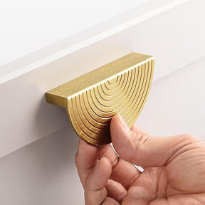 Unique Modern Semi-Circular Aluminum Alloy Gold Kitchen Cabinet Door Handle