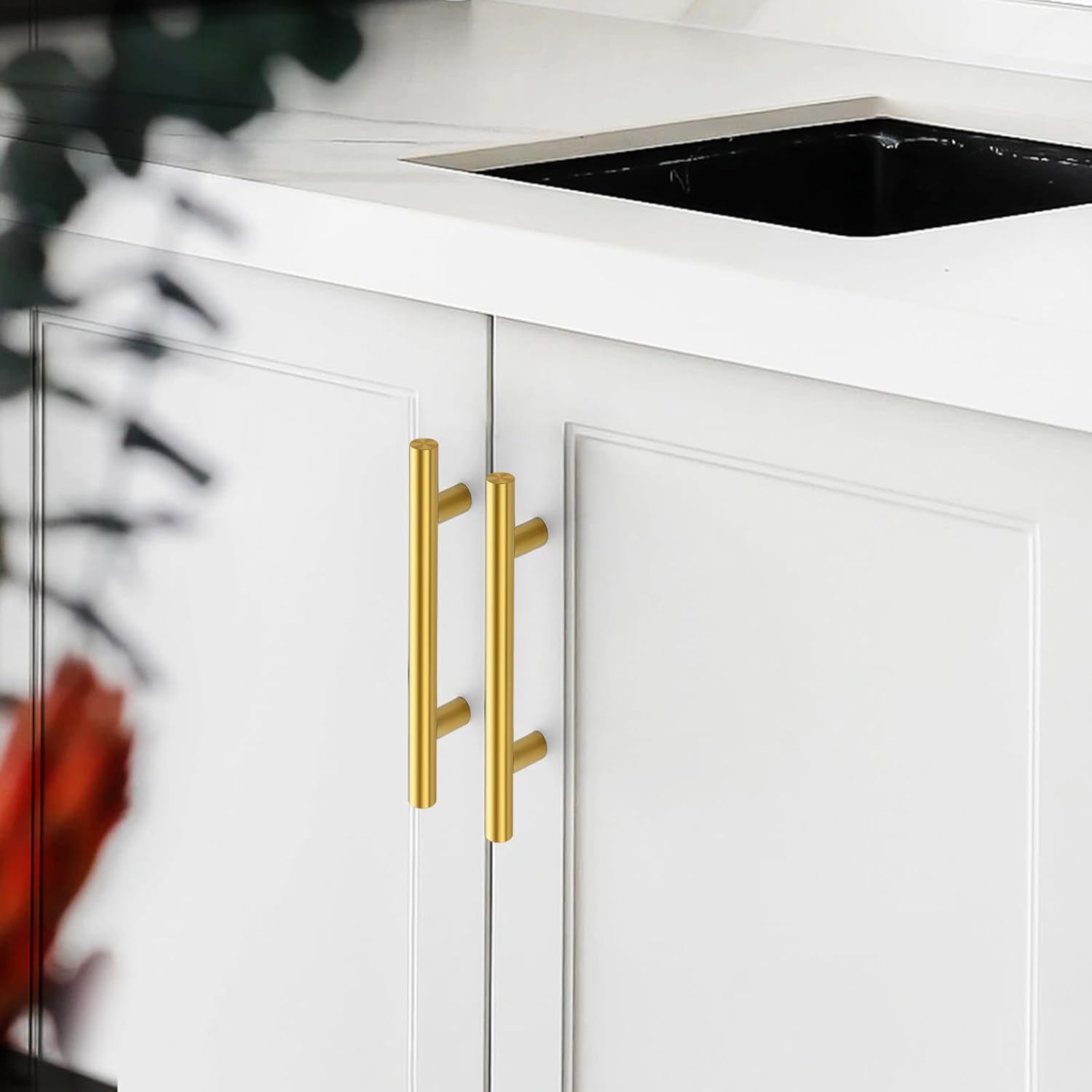 Brushed Brass Euro Style Cabinet Handles for Kitchen