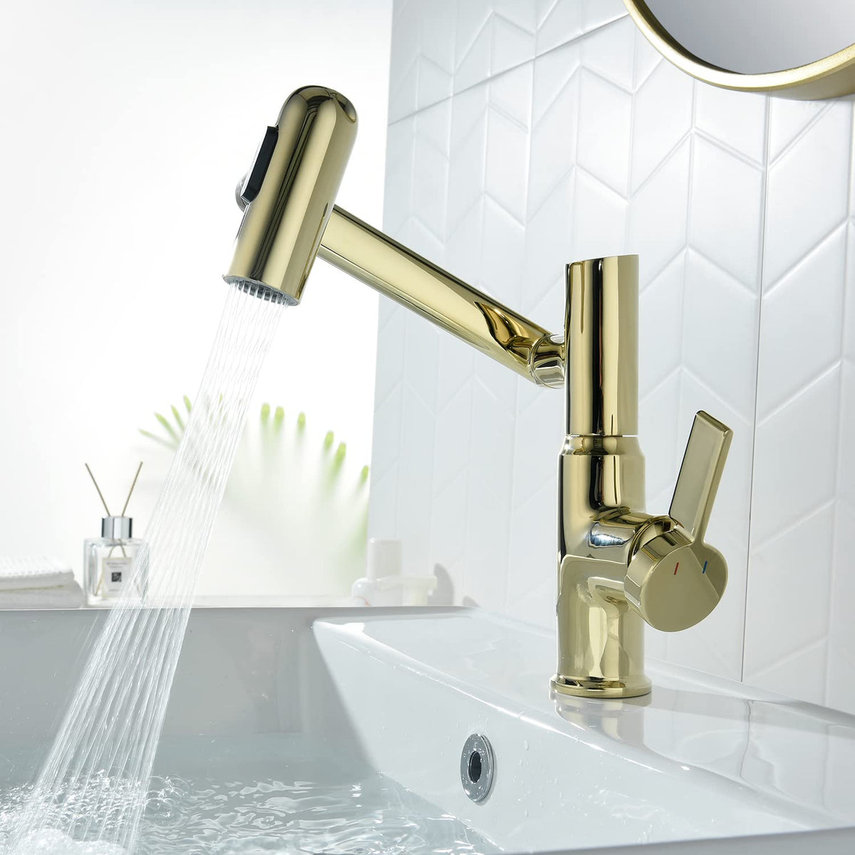 Intelligent Digital Display Hot And Cold Basin Tap_Gold