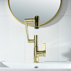 Intelligent Digital Display Hot And Cold Basin Tap_Gold