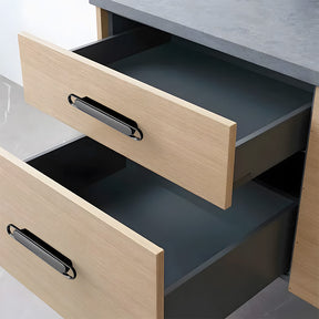 Two-color Zinc Alloy Modern Bedroom Cabinet Handles