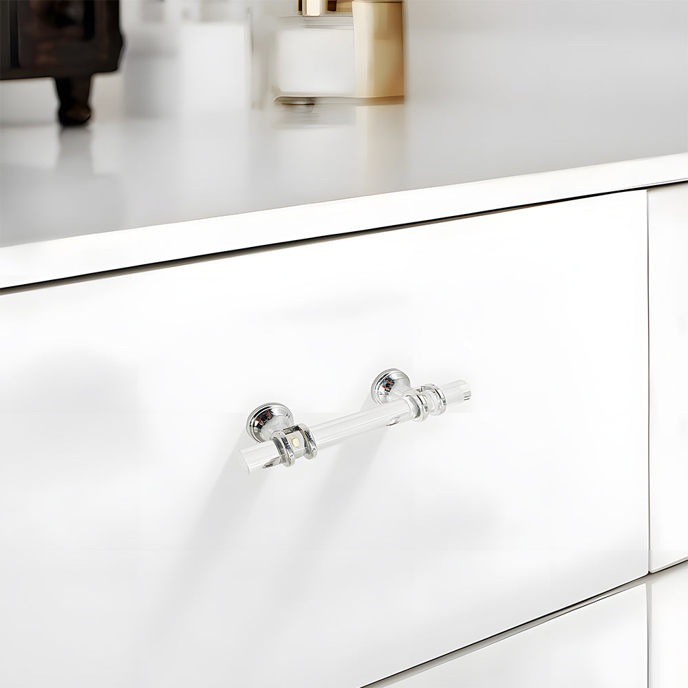 Simple Acrylic Transparent Bathroom Cabinet Handles