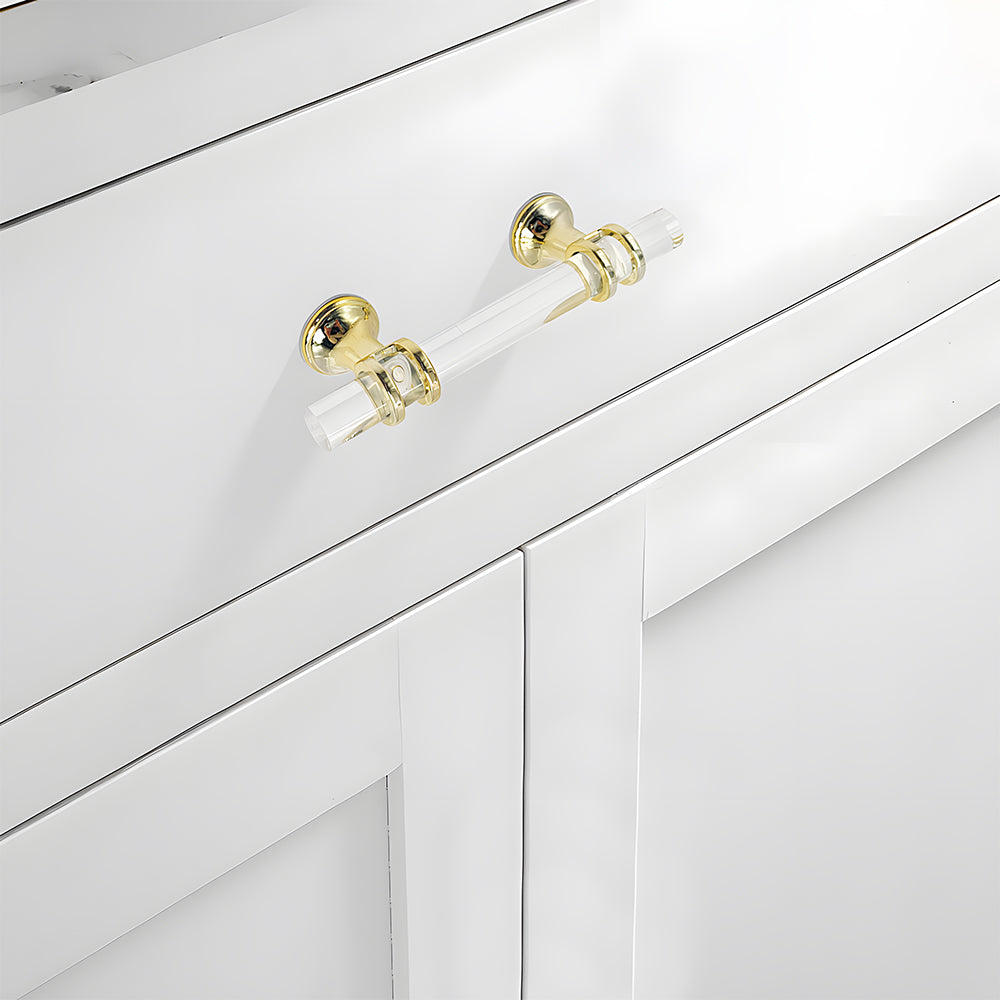 Simple Acrylic Transparent Bathroom Cabinet Handles