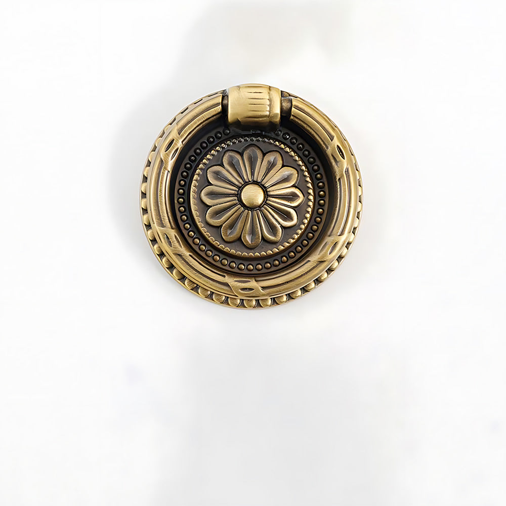 Vintage Solid Brass Spindle Cabinet Handles