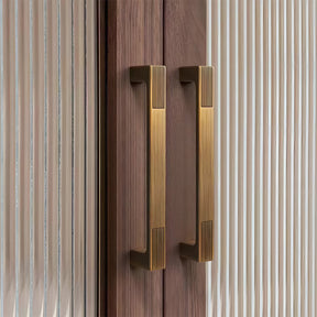 Square Textured Gold & Black Drawer Handles