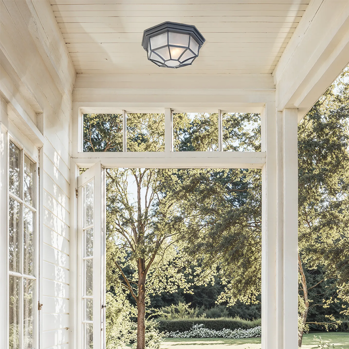 Industrial IP65 Outdoor Flush Mount Porch Ceiling Light
