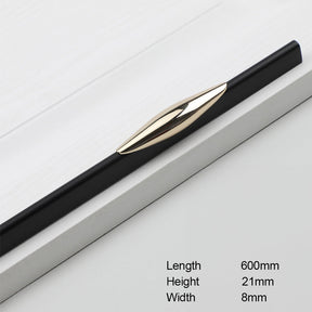 Aluminum Alloy Simple Black Gold Cabinet Handle