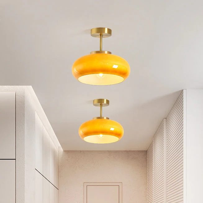 Vintage Gold Glass Pendant Ceiling Lights