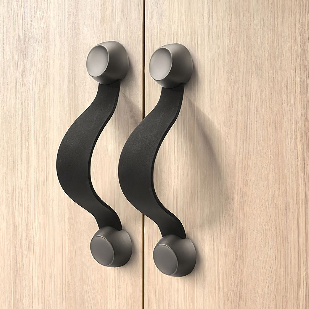 Modern Design Leather Cabinet Drawer Handles and Knobs