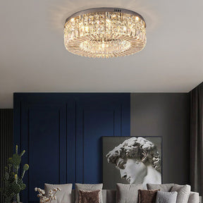 Modern Round Crystal Ceiling Light for Living Room Bedroom Hallway