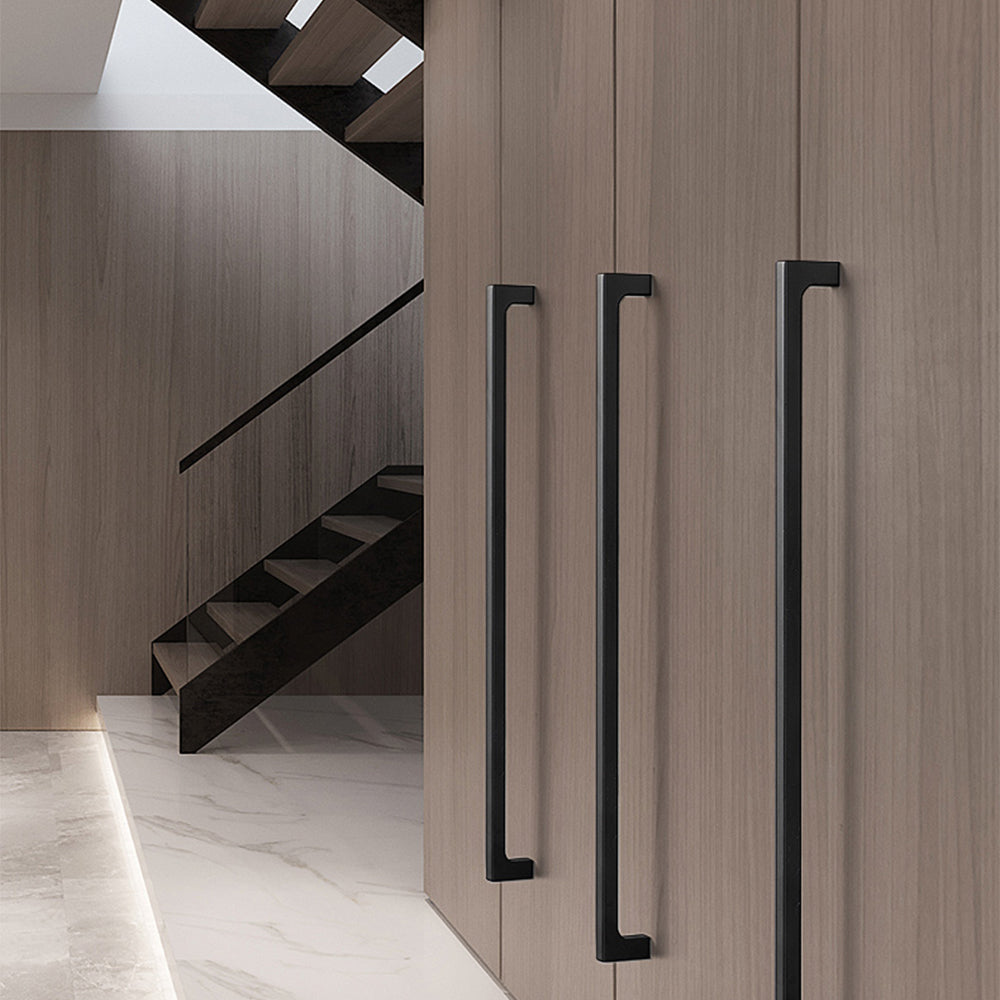 Black Simple Long Cabinet Handles