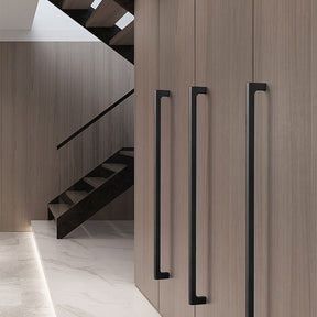 Black Simple Long Cabinet Handles