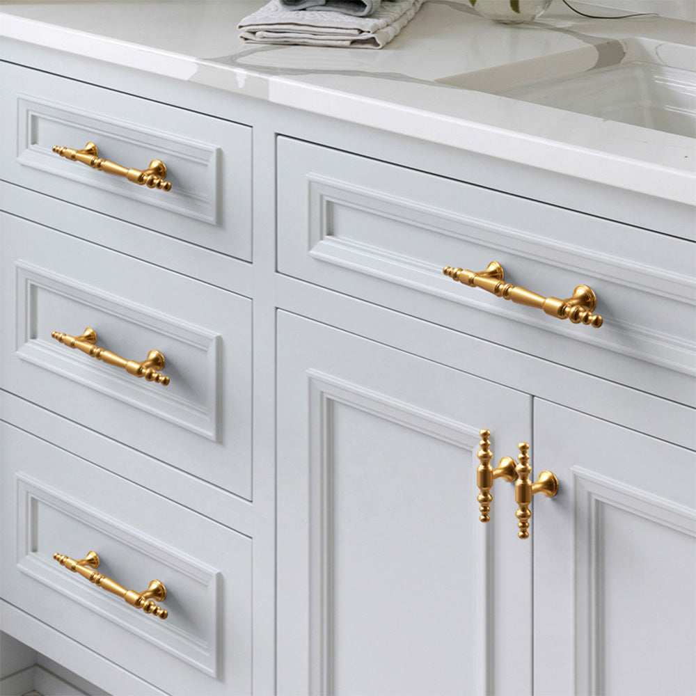 Elegant Sleek Gold Aluminum Kitchen Cabinet Handle