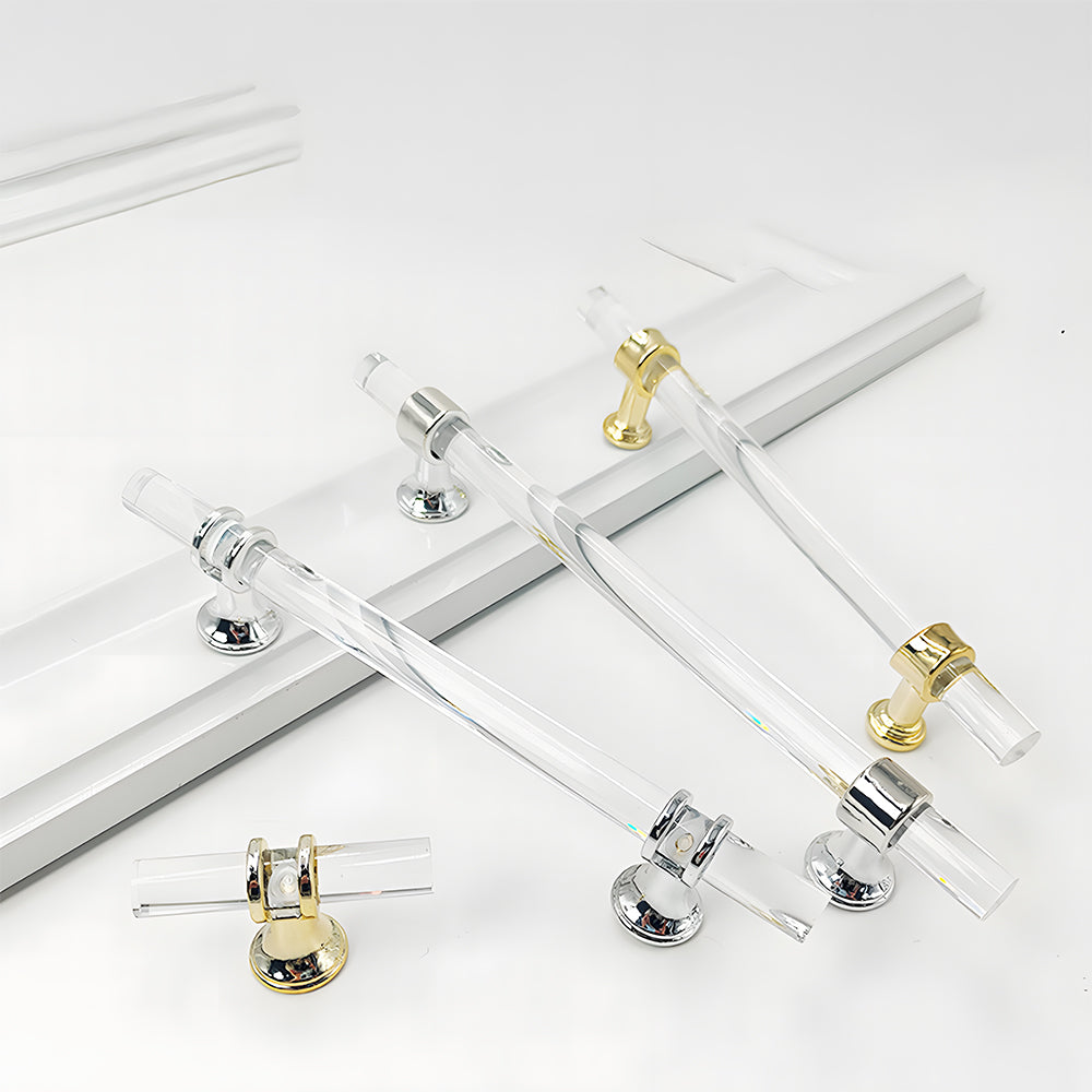 Simple Acrylic Transparent Bathroom Cabinet Handles