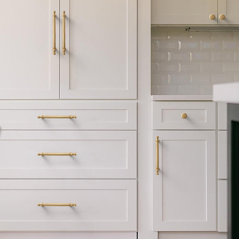 Modern T-Bar Gold Cabinet Handles